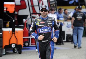 Jimmie Johnson has won five straight Cup titles, but he's stalled in 10th place, 29 points behind Tony Stewart .