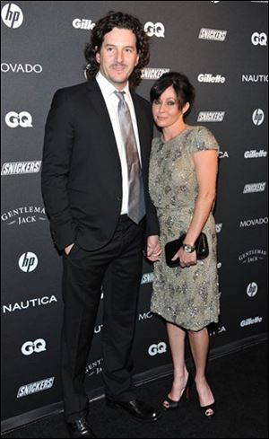 Actress Shannen Doherty, right, and Kurt Iswarienko, pictured in a 2010 photo, married on Sunday.