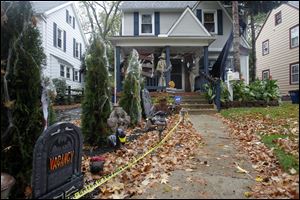 The manager of the Halloween City store at Spring Meadows says the season has been 'awesome' as homeowners, like this one on Stannard Drive, decorate their property.