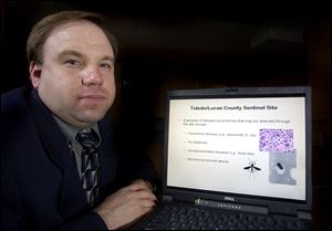 Eric Zgodzinski, Supervisor of Community Services at Toledo-Lucas County Health Department, with the Sentinel Site.