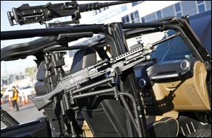 While the vehicle on display in Las Vegas is shown with an array of firearms attached, those won't come home with the winner, Mr. Dawes said.