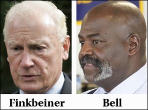Former Toledo Mayor Carty Finkbeiner and current Mayor Mike Bell.