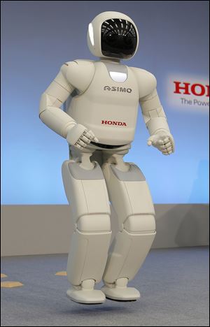 Honda Motor Co.'s revamped human-shaped robot 