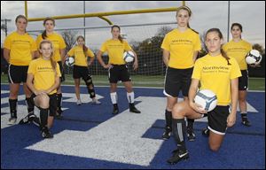 Northview's girls soccer team has reached the first Division I state semifinals in school history. Senior players who have helped the Wildcats make their mark this season are, from left: Amber Ulrich, Sam Sarmento, Natalie Roemer, Brooke Snead, Chelsea Mason, Shelby Rieger, Courtney Hendrix, and Stephanie Jenkins.