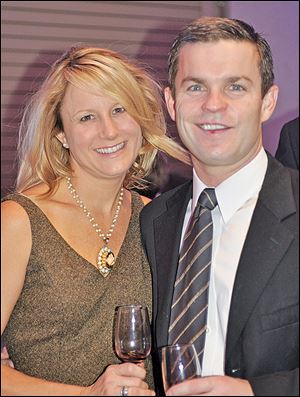 Jen and Greg Wagoner enjoy the Wine Gala.