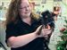 Lucas County Dog Warden Julie Lyle holds Possum, a chihuahua/terrier mix that needs a home. Possum was on hand to kick off the annual dog license drive for the county.