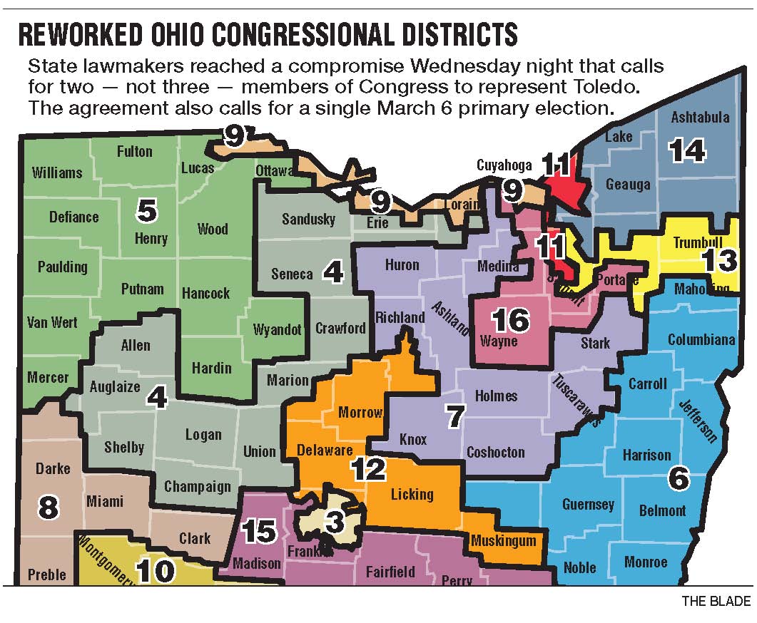 Redrawn map puts Toledo in 2 districts instead of 3 - The Blade1061 x 874