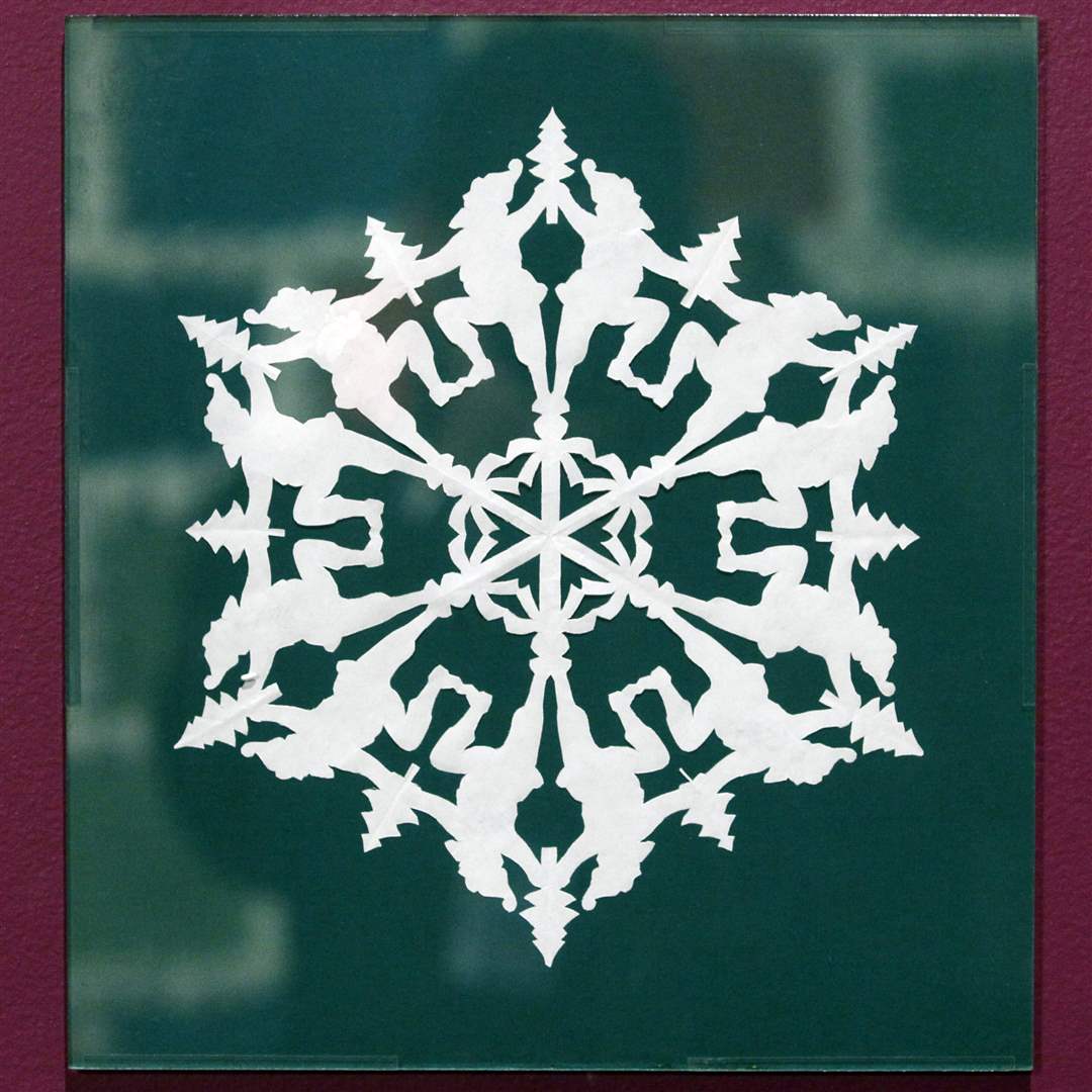 A-snowflake-on-display-made-by-Dr-Thomas-Clark