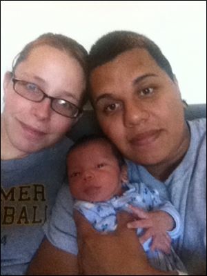 Shaken baby Averik Dominguez with Miranda Hughes, and father, Jonathan Dominguez.  Father, Jonathan Dominguez, was sentenced on Wednesday to four years in prison for causing severe injuries to his infant son resulting in significant disabilities.