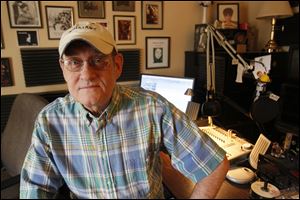 Michael Drew Shaw, who did stints at radio stations including WTOD, WCWA, and WVK, has equipped an upstairs room in his home as a recording studio. He began recording books seven years ago and has completed 25 so far. 