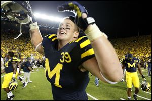 Foot injury may prevent University of Michigan defensive tackle Will Heininger from playing in next week's Sugar Bowl. 