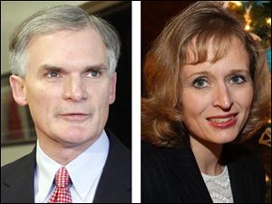 Bob Latta, left, and Angela Zimmann.