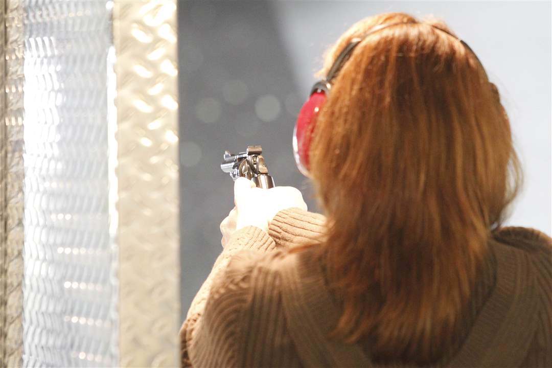 women-firearms-Michelle-Cleland-range