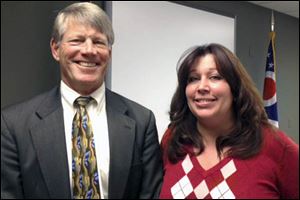 Dave Spiess, left, and Julie Hoffman were elected unanimously as the new president and vice president, respectively, of the Sylvania Board of Education for 2012.