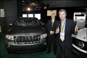U.S. Sen. Sherrod Brown (D., Ohio) was one of many politicians who showed up at the auto show.