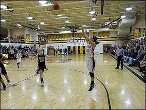 Northview's Skylar Rose takes a long jumper from the baseline Friday against Perrysburg.