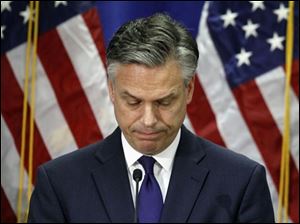 Republican presidential candidate, former Utah Gov. Jon Huntsman, announces he is ending his campaign, Monday in Myrtle Beach, S.C. 