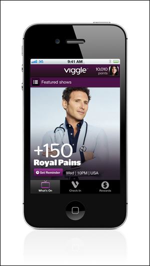 The Viggle app rewards users with $5 gift cards for such retailers as Burger King and Best Buy.