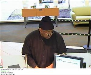 Sylvania Township police are looking for this man who is suspected of robbing a bank on Central Avenue.