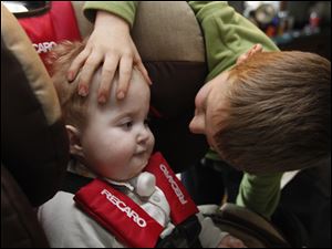 Logan Tenney welcomes home his baby brother Caysen. Caysen has undergone more than 20 surgeries to connect his esophagus to his stomach, but he still has a hole in his heart and significant hearing loss.