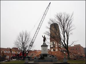 A gazebo for events and performance considered for the site of the former Seneca County courthouse.