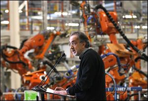 Chrysler chief Sergio Marchionne announces that the Belvidere Assembly Plant in northern Illinois will begin a third shift as its starts production of the company's new small car, the Dodge Dart. 
