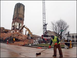 In a matter of weeks, demolition crews reduced the 1884 courthouse to a pile of rubble. 