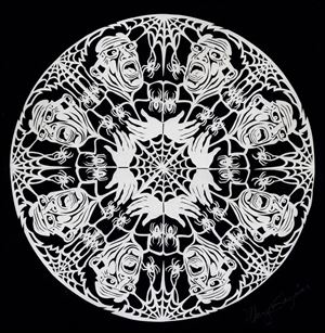 Snowflakes made by Mary Gaynier, 47, of Point Place.