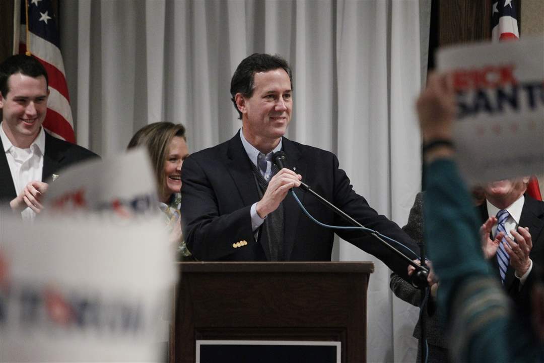Republican-presidential-candidate-Rick-Santorum-with-wife-Karen-and-son-Joh
