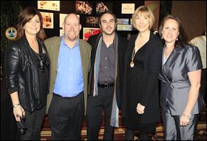 ADDY award co-chairman Suzette Kanarowski, left, with Jason Griffin, Nathan Steinmetz, Kim McBroom and Chrissy Redrup.