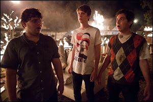 Jonathan Daniel Brown, Thomas Mann, and Oliver Cooper are hosts at an out-of-control party in 'Project X.'