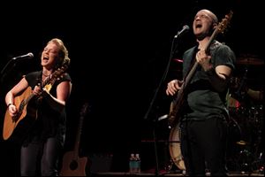 Crystal Bowersox, left, and long-time bassist Frankie May perform at Monroe Community College in April, 2011.