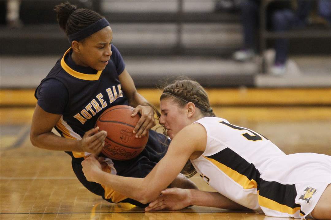 Notre-Dame-s-Cat-Wells-left-and-Northview-s-Jessica-Jessing-battle