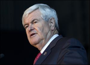 Republican presidential candidate, former House Speaker Newt Gingrich speaks at the U.S. Space and Rocket Center, Tuesday, March 6, 2012, in Huntsville, Ala.