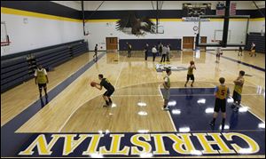 The boys basketball team practices in the 19,000-square-foot expansion, which includes a lobby and locker rooms. It cost $2.7 million, with $1.3 million to be raised.