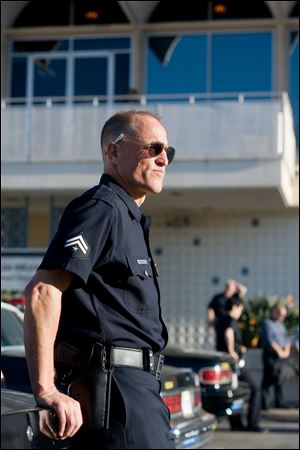 Woody Harrelson portrays Los Angeles police officer Dave Brown in the drama 'Rampart.'