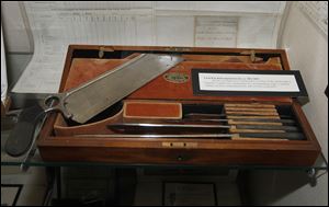 A Civil War amputation kit includes a bone saw.