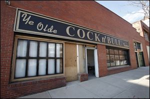 Ye Olde Cock n' Bull is across from Fifth Third Field's home plate gate on North Huron Street. Owner Jim Mettler said when his establishment opens, it will offer 34 draft beers and frequent live entertainment.