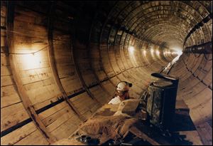 The mile-long, 5.7 million-gallon sewer tank 67 feet beneath under Superior and Lagrange streets was built during the late 1980s.