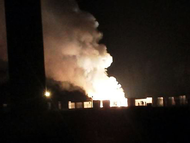 Fire left to burn at Bellevue factory The Blade