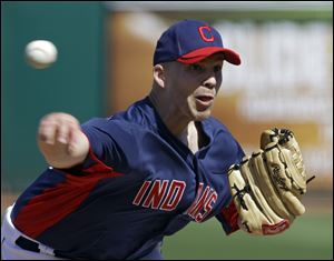 Cleveland Indians' Justin Masterson, shown here in a March 10 game against San Diego, pitched four hitless innings Thursday against the White Sox.
