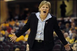 Toledo coach Tricia Cullop and the Rockets will start the defense of their WNIT championship with a home game versus Detroit on Friday night.