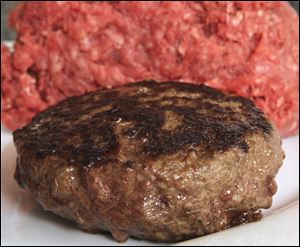 A hamburger made from ground beef containing what is derisively referred to as 