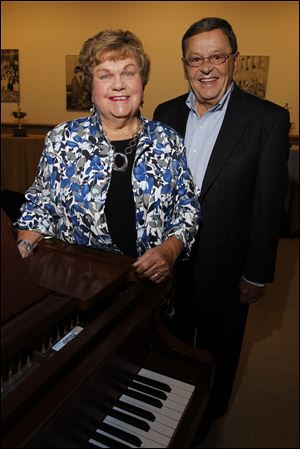Suzanne Conrad, show with her husband Don Twining, was presented the Diamond eagle Award at the For the Heart and Soul event at Notre Dame Academy.