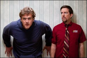 Jason Segel, left, and Ed Helms star in the comedy 'Jeff, Who Lives at Home.'