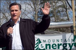 Republican presidential candidate Mitt Romney speaks about energy during a campaign stop in Tunkhannock, Pa.