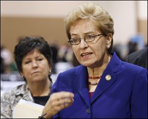 Rep. Marcy Kaptur has $104,215 in her campaign war chest while Republican Samuel Wurzelbacher has $82,481.