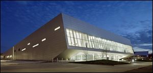 The Wolfe Center for the Arts in Bowling Green, designed by The Collaborative Inc. and Snohetta Architecture Design Planning PC.