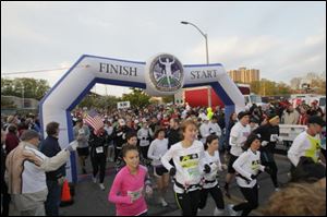 Runners traveled through West Toledo and Sylvania on the marathon course.