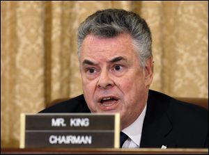 House Homeland Security Committee Chairman Rep. Peter King, R-N.Y. speaks on Capitol Hill in Washington.